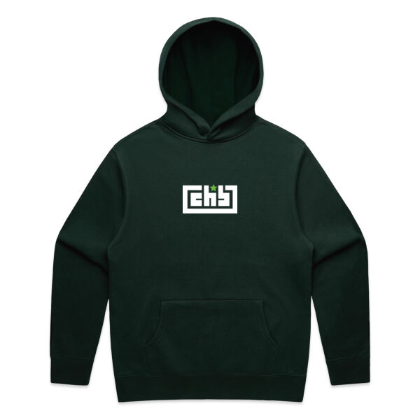 CHB logo hoodie (mens) (white print) Thumbnail