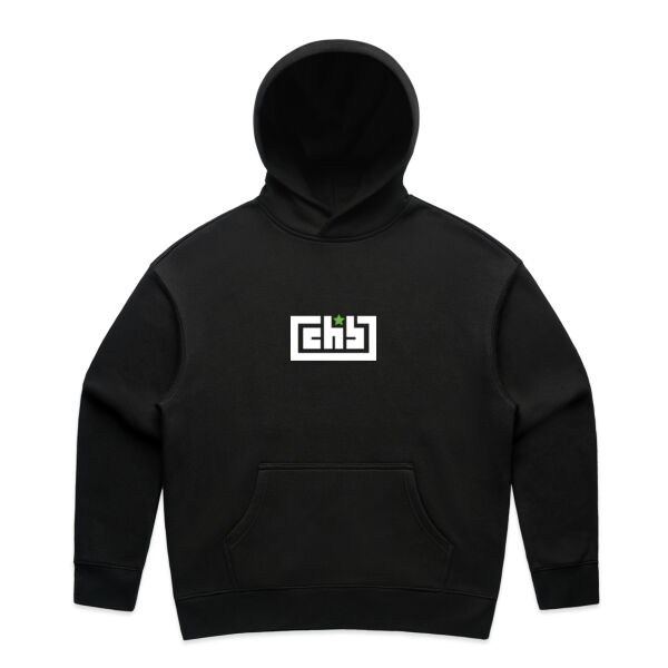 CHB logo hoodie (womens) (white print) Thumbnail